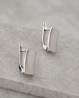 925 Silber Ohrringe Damen – geometrisch modern rhodiniert