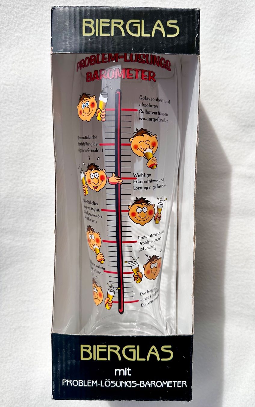 Bicchieri: Weizenglas Bierglas Problem-Lösungs BAROMETER – Nuovo (secondo la descrizione) da Rickenbach b. Wil venduto da sunneschii_ 6