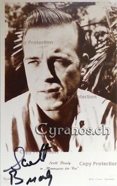 Autografi: Scott Brady (1924-1985) Schauspieler - Autogramm – Usato da Dietikon venduto da cyranos1