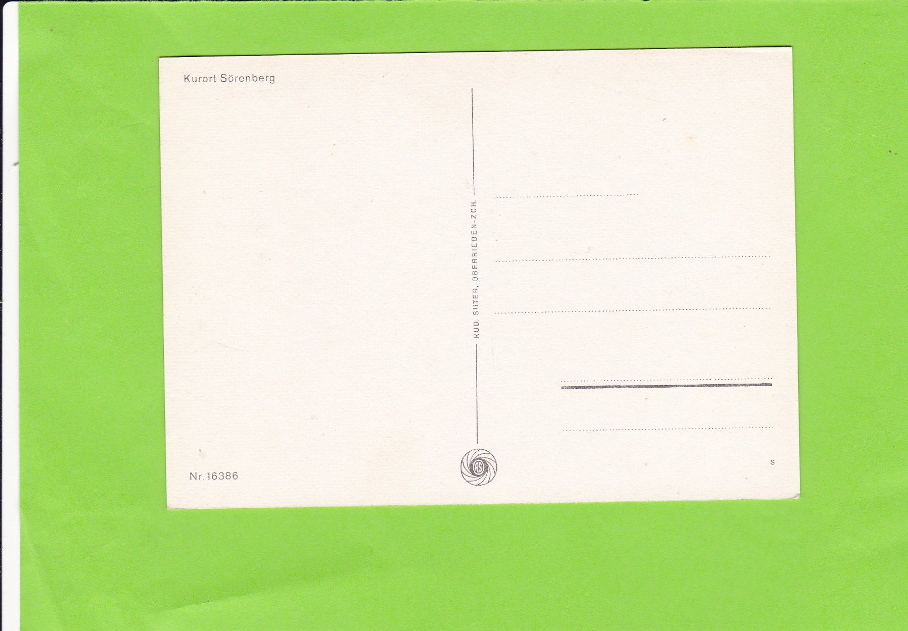 Cartoline postali: Kurort Sörenberg – Usato da St. Peterzell venduto da neckertal 1