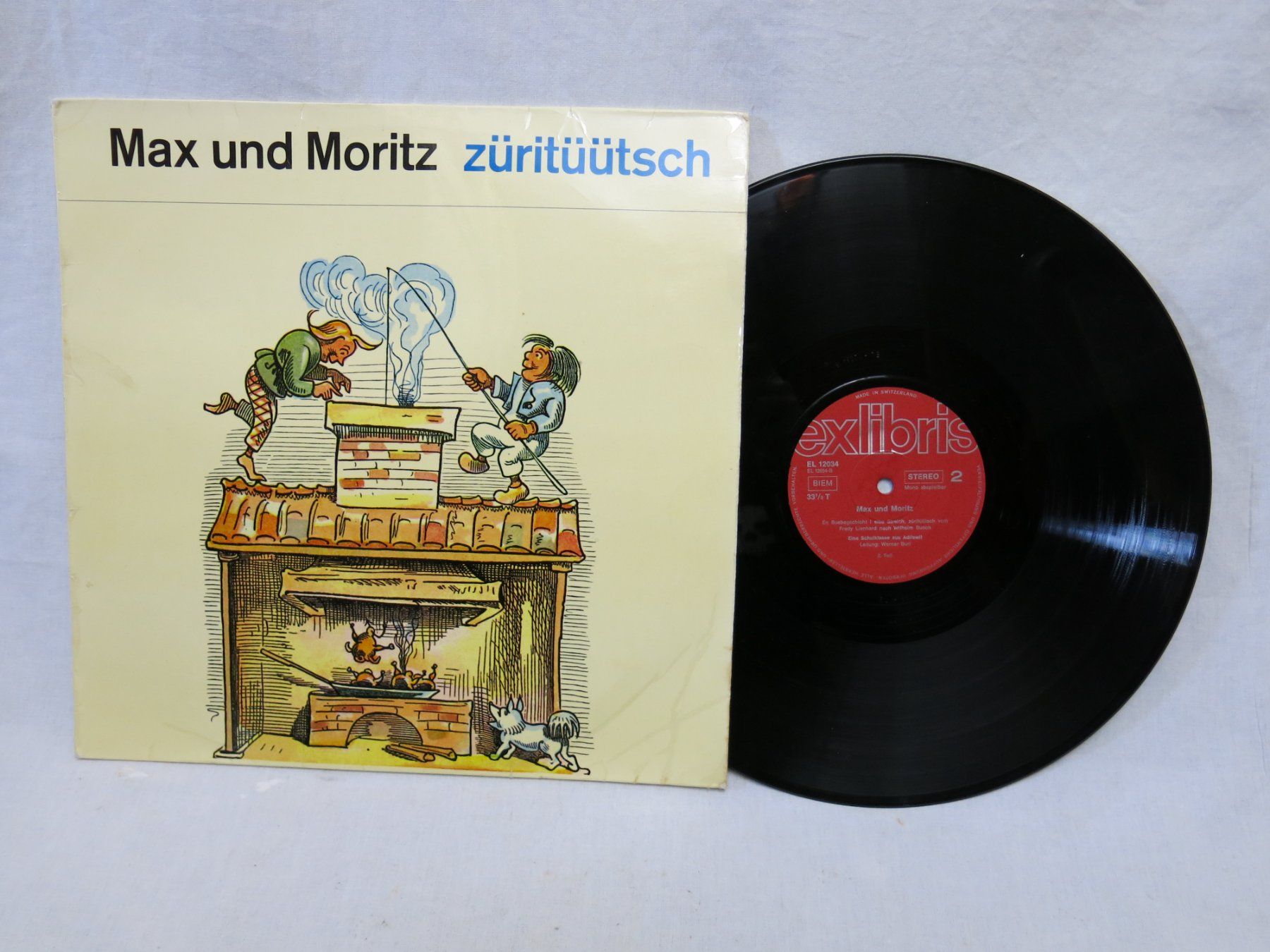 Dischi in vinile: Max und Moritz LP Schallplatte Märchen exlibris 1971 Grosi – Usato da Buchs ZH venduto da Ste1727 1