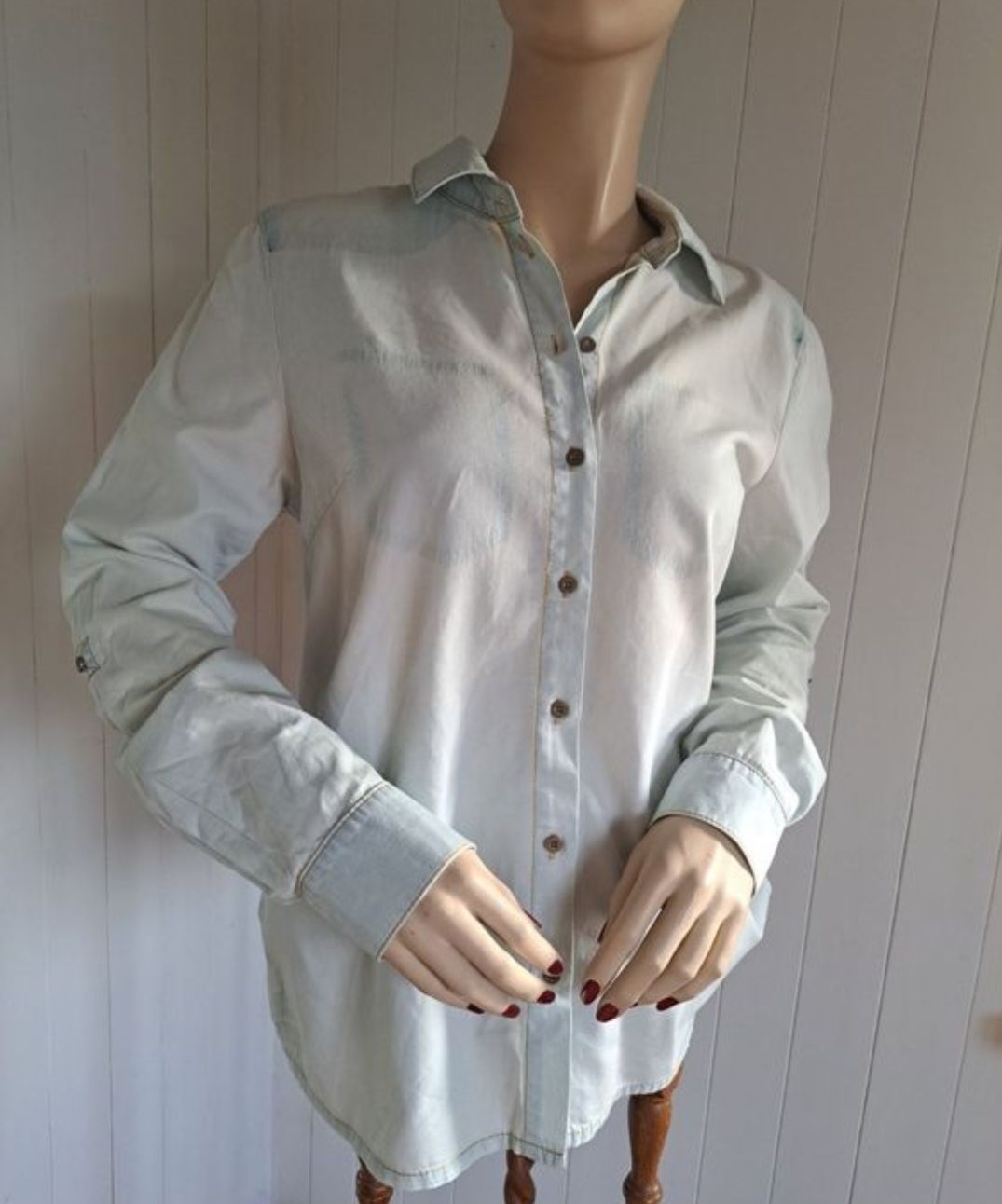 Blusen: Damen Bluse Hemd NILE ATELIER Grosse S Denim – Gebraucht aus Walchwil von Petulas 3