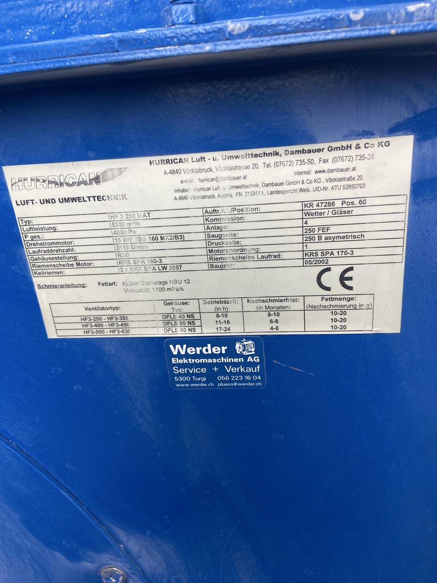 Tutte le macchine: Industrie Absaug Ventillator 15 KW – Usato da Dübendorf venduto da ramstein66 1