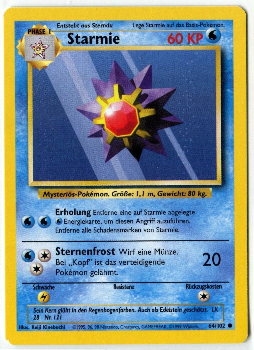 Pokémon Carte collezionabili: Starmie Basis Set 64/102 Deutsch – Nuovo (secondo la descrizione) da Dornach venduto da Deco89