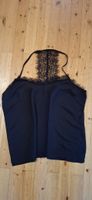 Chicoree Top mit Spitze, Schwarz, Grösse L