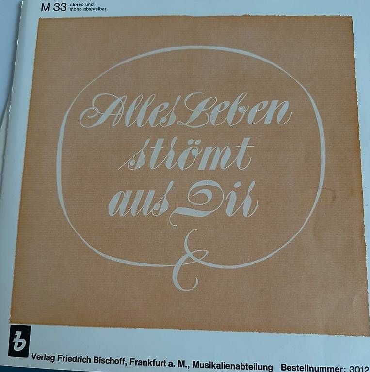 Dischi in vinile: Alles Leben strömt aus Dir – Usato da Grafenried venduto da simichi