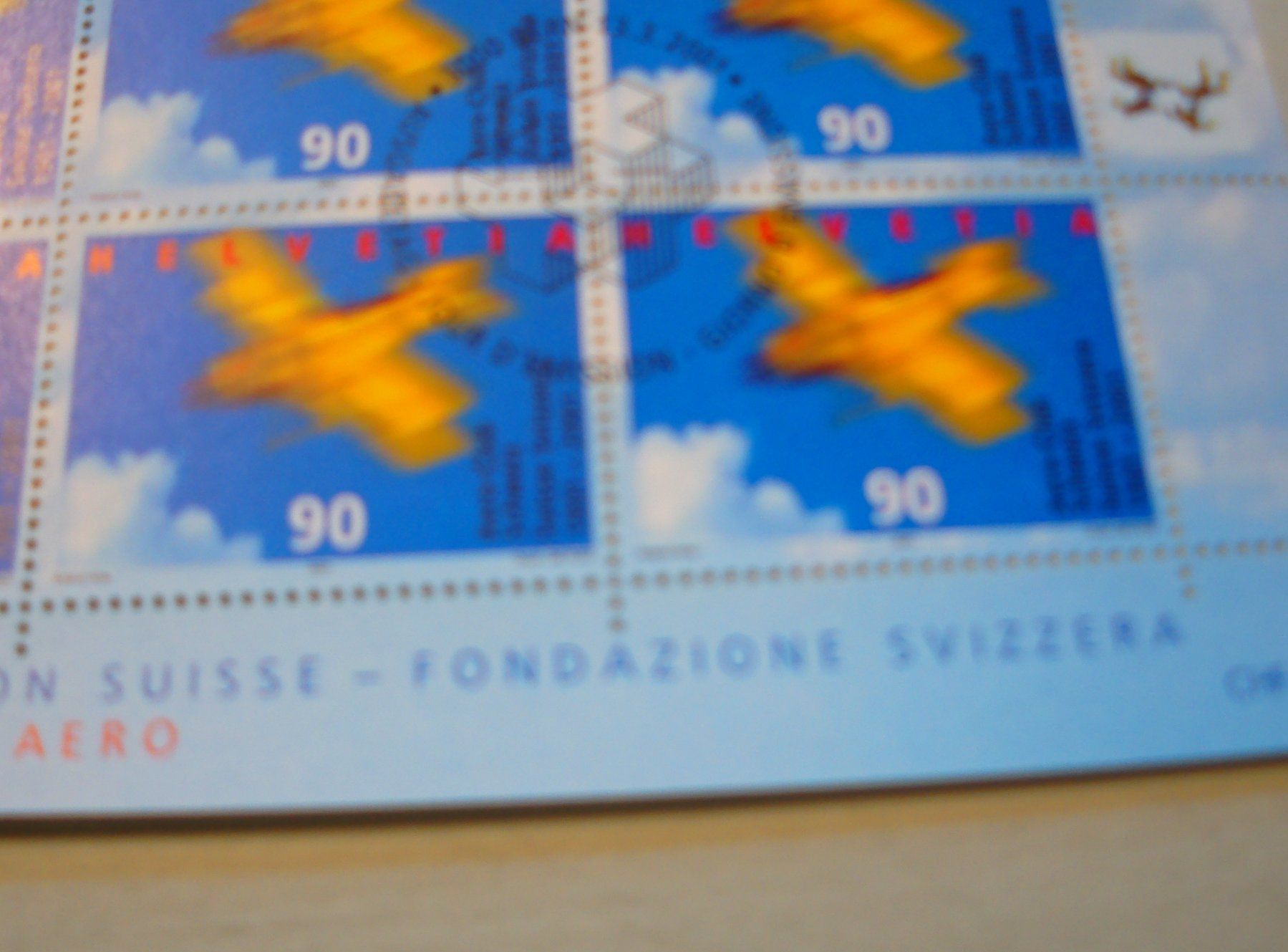 Tutti i francobolli: Kleinbogen Aerofilatelie 2001, ET-o – Usato da Niederwil AG venduto da morostahu 1