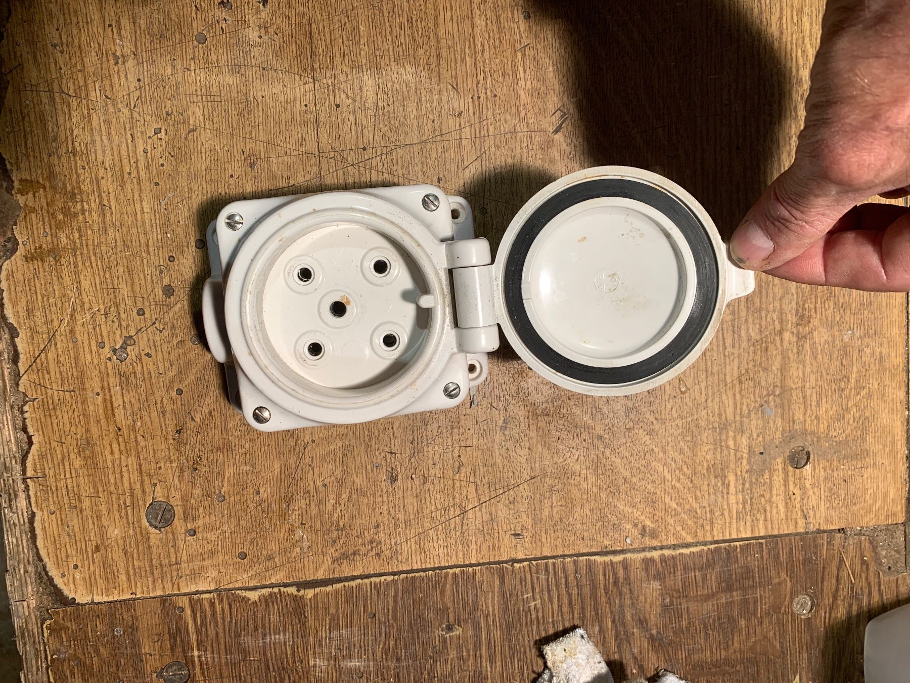 Spine: 5-polige weiße Steckdose 500V 25A – Usato da Lengnau AG venduto da Tomi33 3