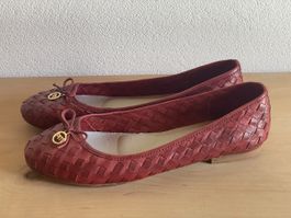 PRIMAMODA Geflochtene Ballerina in kaminrot Gr.40