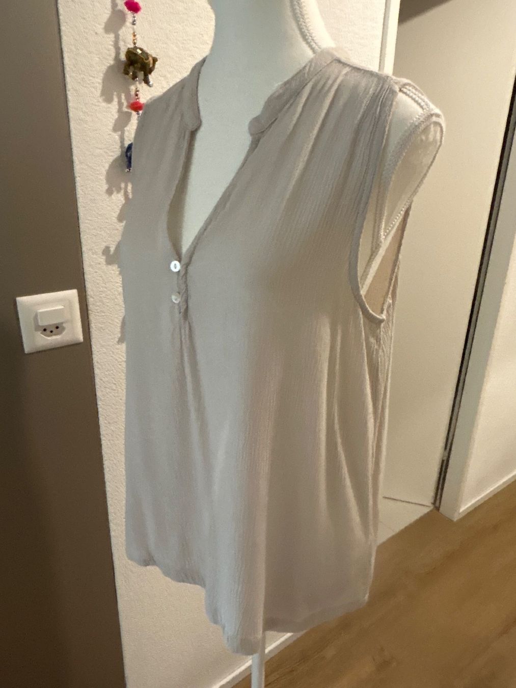 Camicette: Damen kurzarm Blusenshirt beige Gr. S – Nuovo (secondo la descrizione) da Brunnen venduto da Nala2929 4