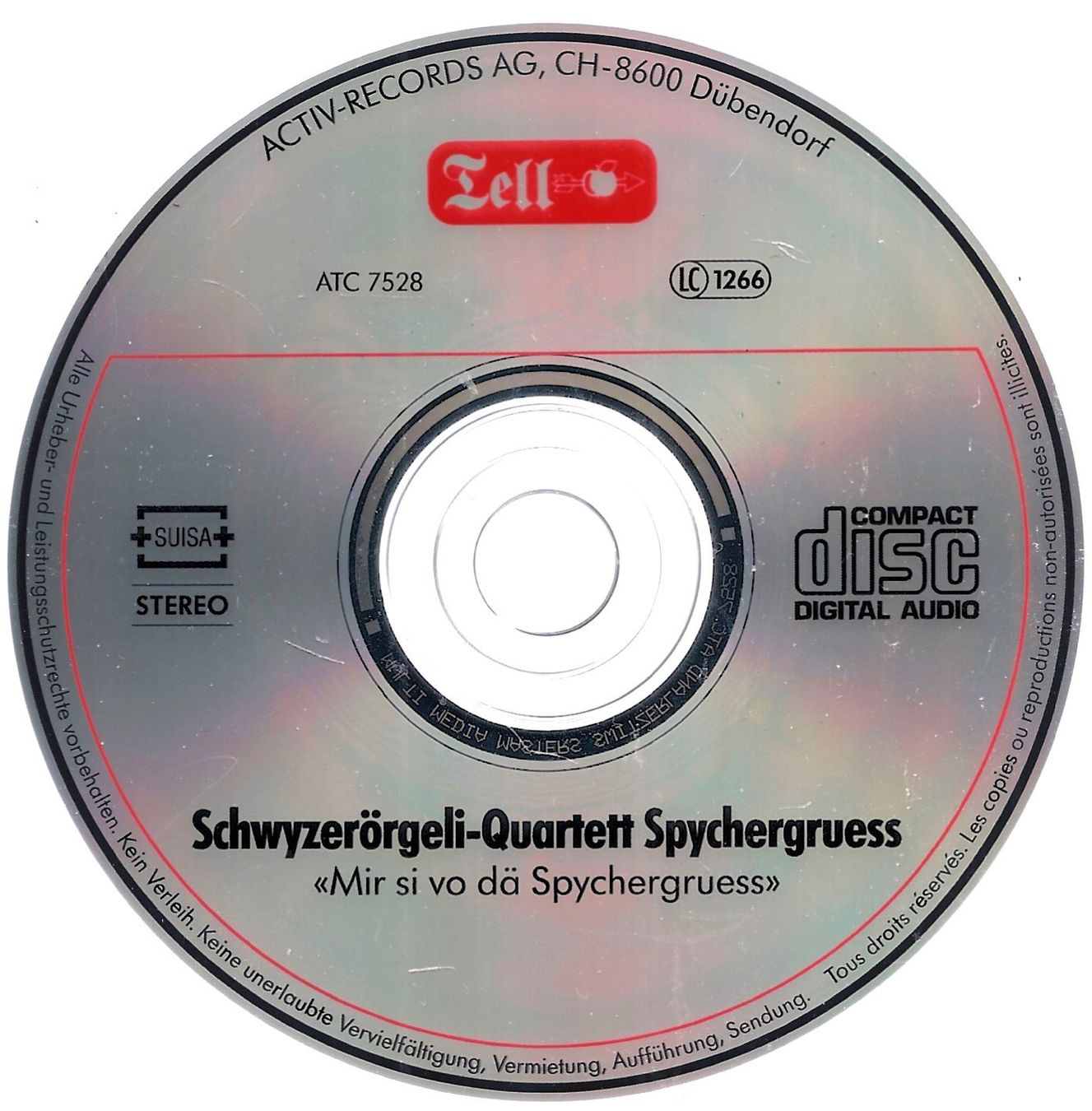 CD: Schwyzerörgeli-Quartett MIR SI VO DÄ SPYCHERGRUESS CH CD – Usato da Kandergrund venduto da Sososo 2