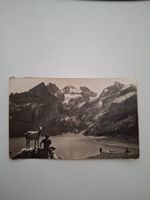 AK Oeschinensee m. Trachtenjunge & Geiss, Foto GYGER 1928