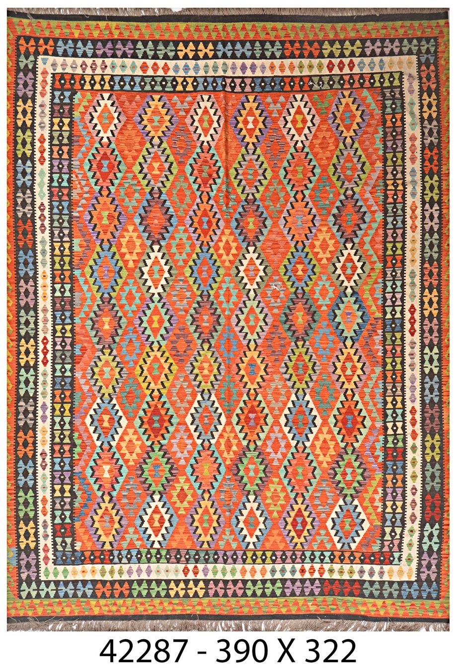 Kelim Tappeti: Oriente Kelim Teppich 400x300 cm – Nuovo e nell'imballaggio originale da Lahore venduto da Fairways79
