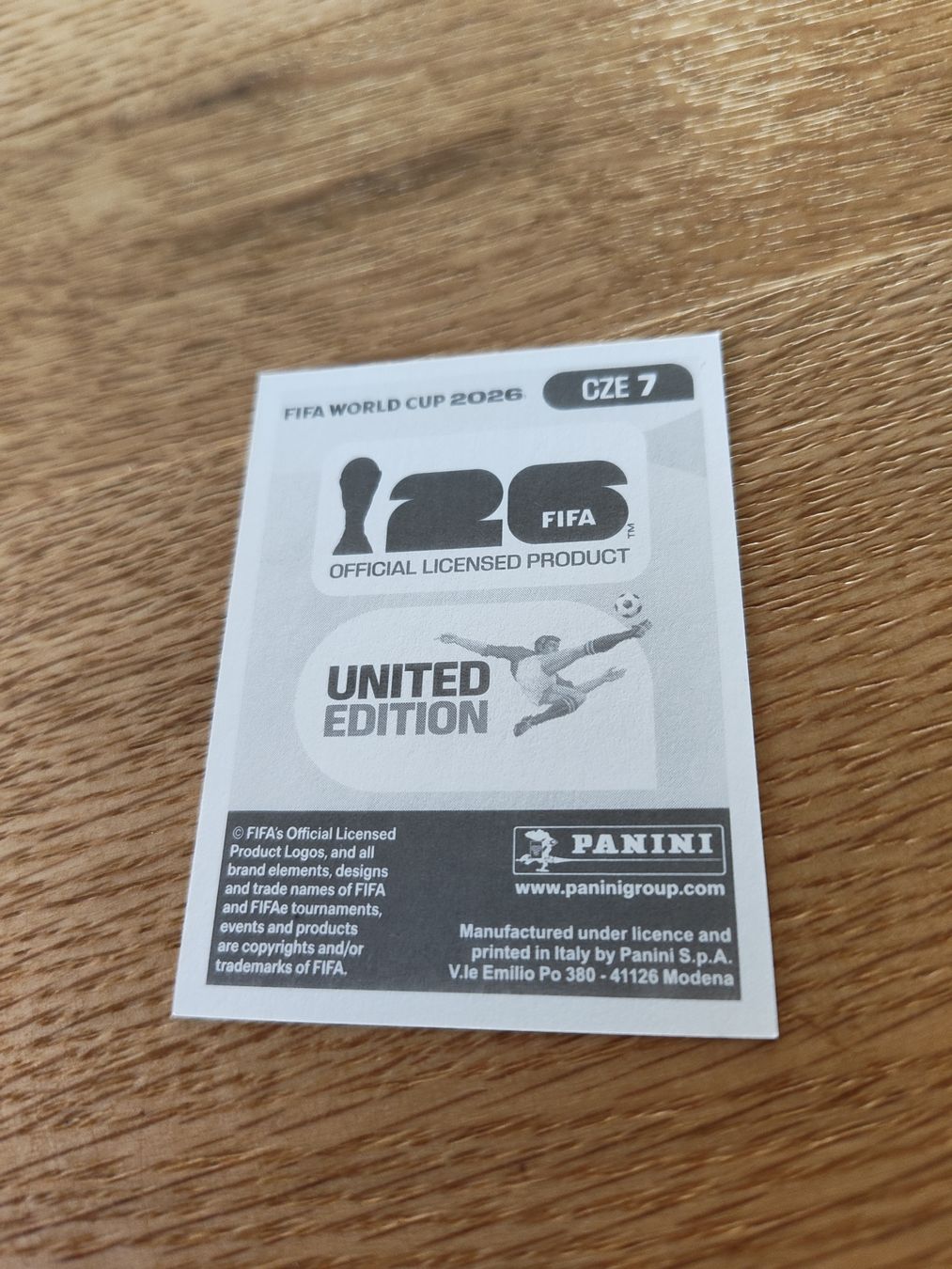 Panini Carte collezionabili: Panini Wm 2026 Cze 7 – Nuovo (secondo la descrizione) da Lieli venduto da Maholo 1