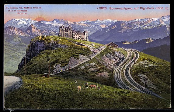 Ansichtskarten: AK Rigi-Kulm, Sonnenaufgang – Gebraucht aus Berlin von bartko-reher