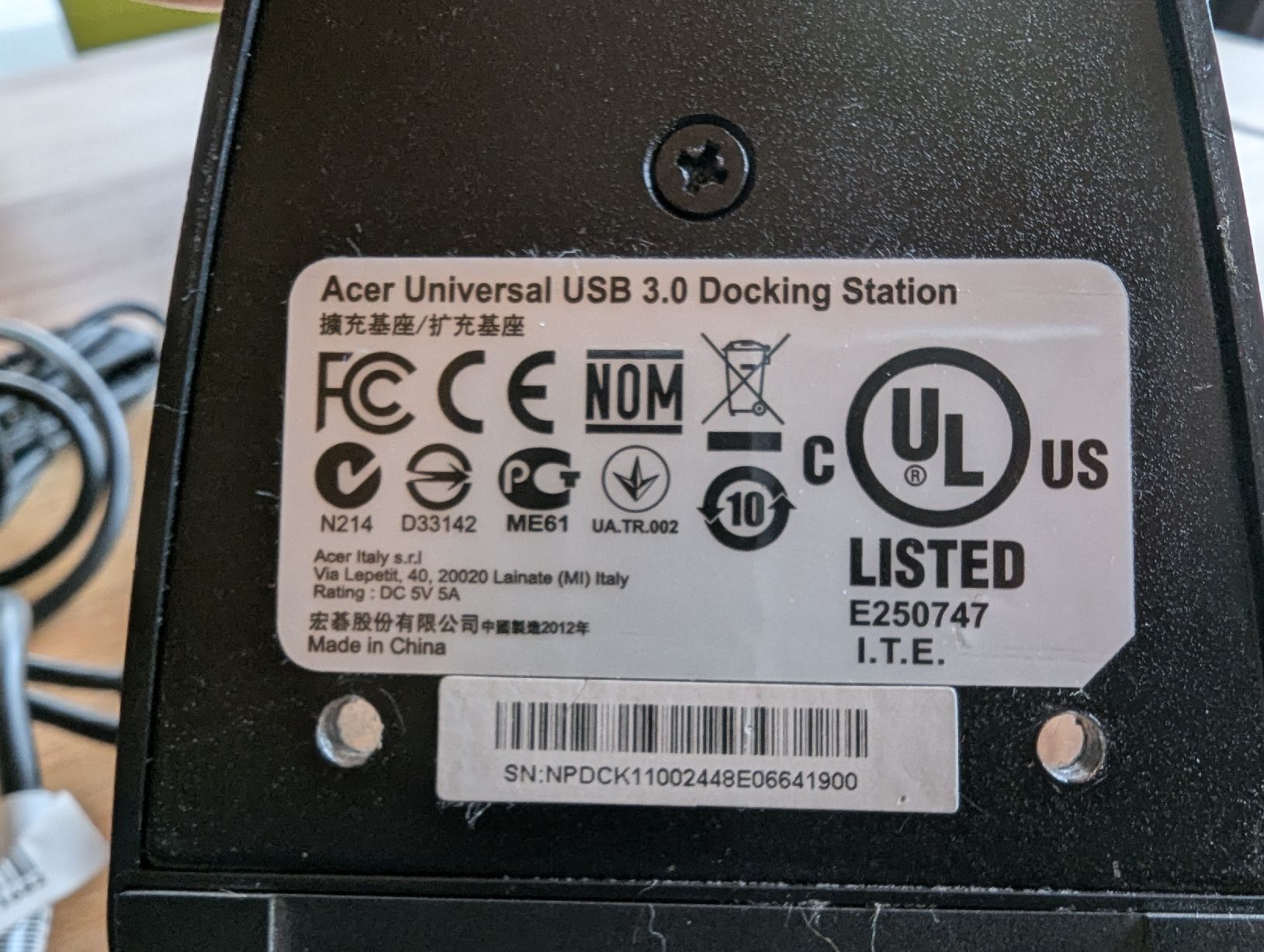 Docking station: Acer Universal USB 3.0 Docking Station – Usato da Geuensee venduto da Taurick 3