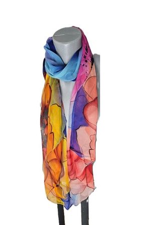 NEU! schöner Schal / Foulard ca. 160 * 50cm Vintage Blumen