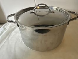 Kuhn Rikon Kochtopf Edelstahl mit Deckel gebraucht 22cm