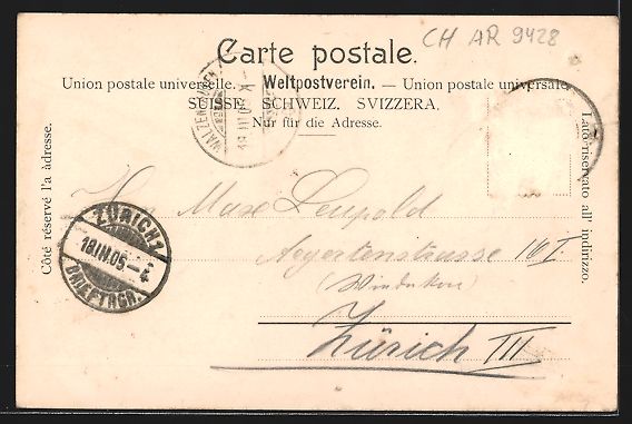 Cartoline postali: AK Walzenhausen, Ortsansicht am Platz – Usato da Berlin venduto da bartko-reher 1