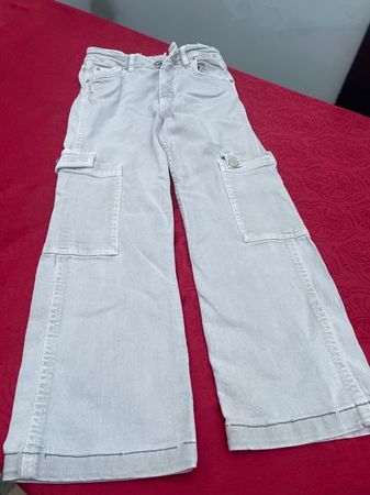 Mädchen Jeans Hose hell Beige ZARA 140