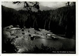Flims, das Strandbad am Caumasee