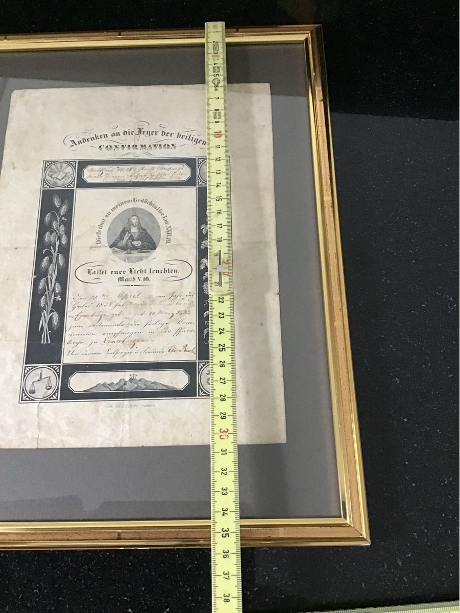 Poster & Bilder: Confirmation Antikes Bild  1838 – Gebraucht aus Buchs ZH von Obstgarten78 3