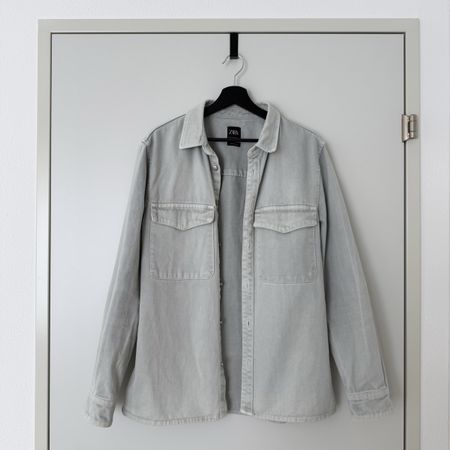 Light mint denim Zara jacket - men, M