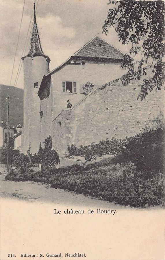 Ansichtskarten: Boudry, le Château, vers 1900 – Gebraucht aus Frauenfeld von POML