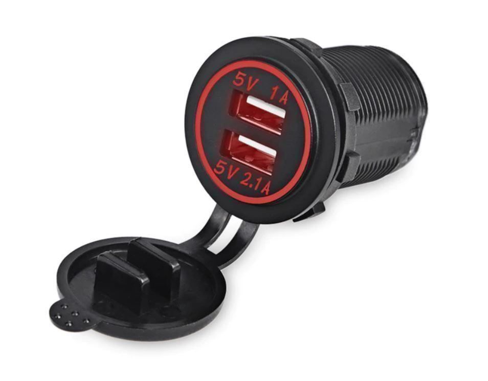 Tutti i ricambio: KFZ - Dual USB-Einbauladebuchse, Rot – Nuovo e nell'imballaggio originale da Wohlen AG venduto da Rianxo