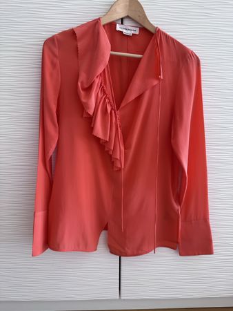 Chemisier Victoria Beckham soie corail taille FR 36