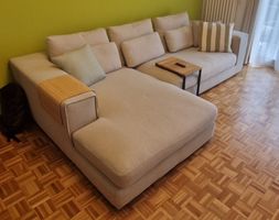 Ecksofa, beige