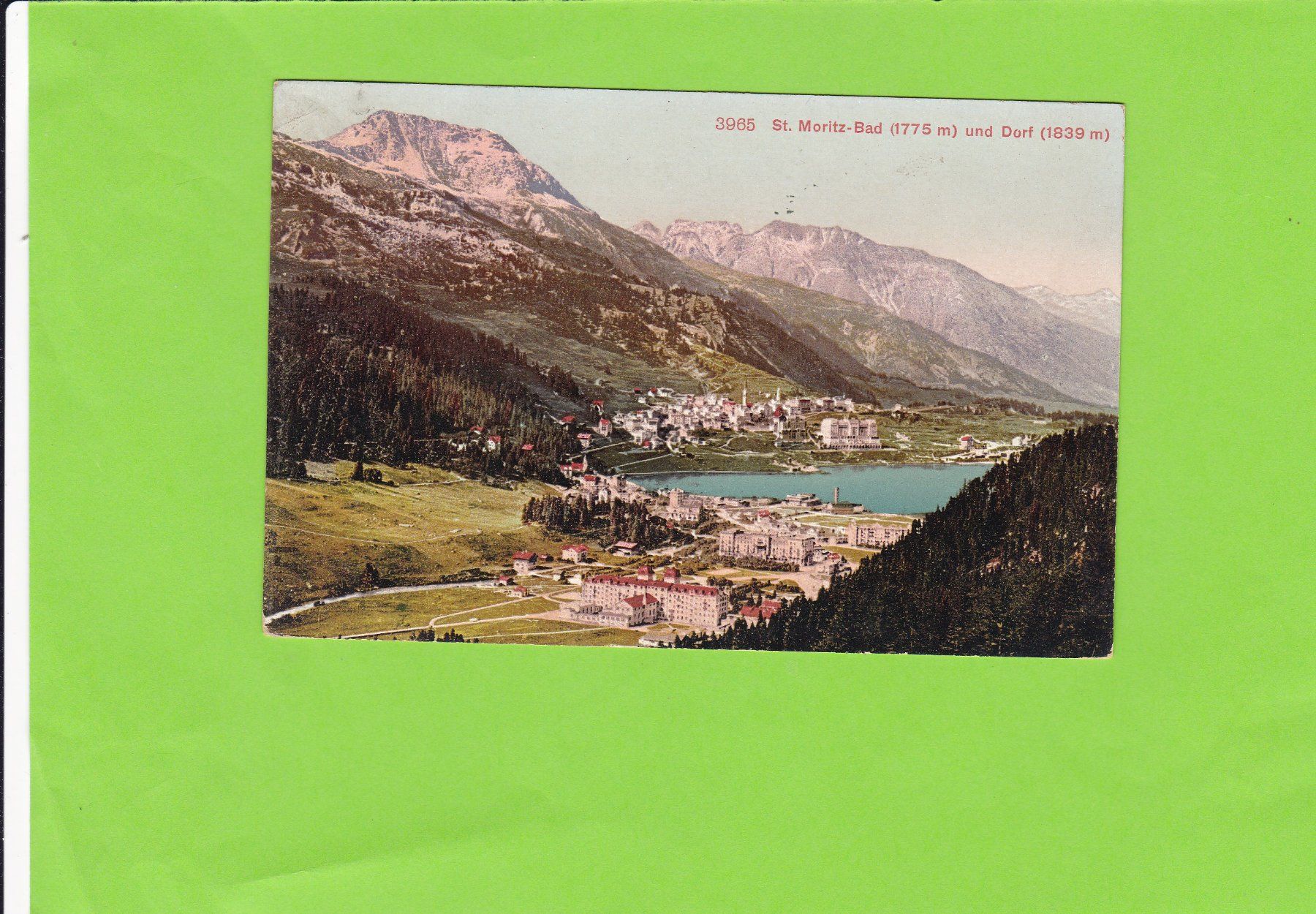 Cartoline postali: St. Moritz Bad und Dorf – Usato da St. Peterzell venduto da neckertal