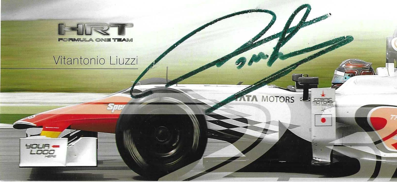 Autografi: Liuzzi, HRT 2011, original signiert! – Usato da Grünenmatt venduto da F1Racing-Switzerland