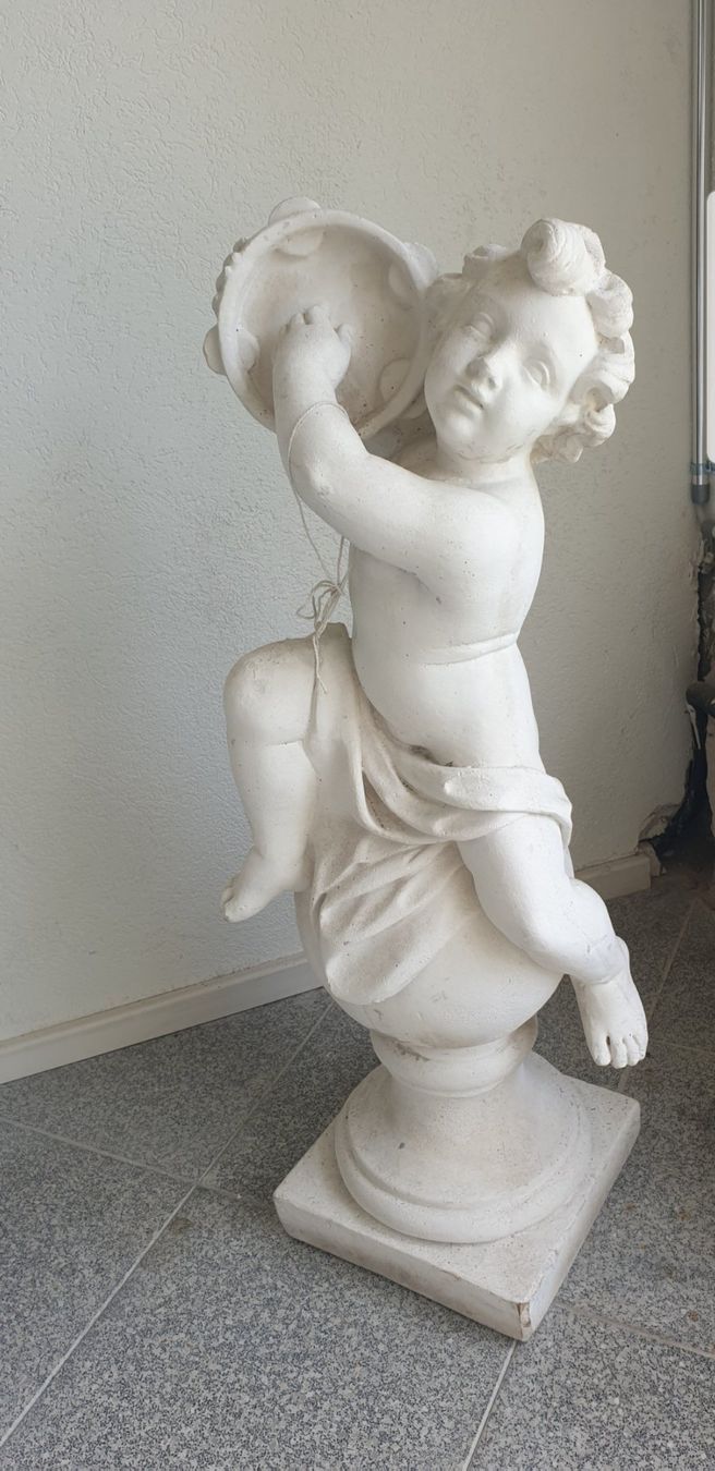 Statuette: ENGEL - PUTTI - PUTTE - STEINFIGUR - VALENTIN - PARADIES - 1 – Usato da Staufen venduto da jasminm01 1