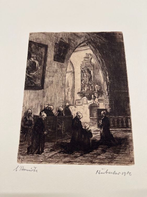 Grafica & Litografie: HERMANN HUBACHER RADIERUNG SIGNIERT – Usato da Gersau venduto da grafik-kunst 1