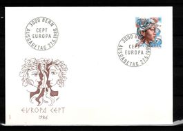 1986 - FDC / Europamarken - Frauenkopf