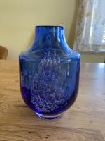 Schöne Kristallvase Blau