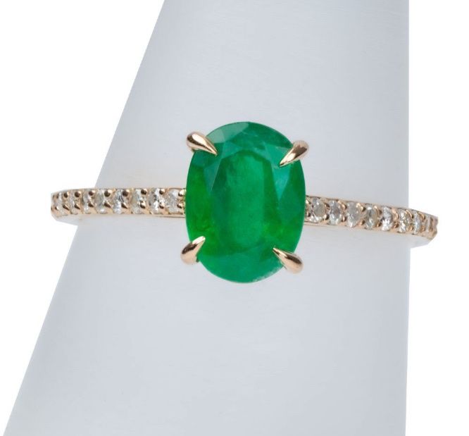 Anelli: 1.55ct Natur Smaragd Ring mit Diamanten – Nuovo e nell'imballaggio originale da Untersiggenthal venduto da TimeandShine 2