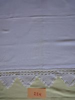 Antikes Oberleintuch mit Spitzen