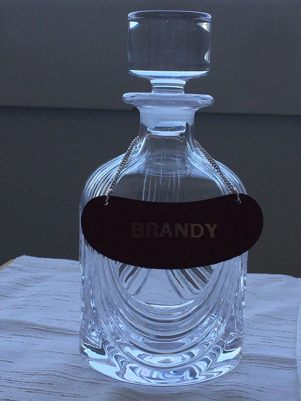 Caraffe: Kristall-Karaffe mit Brandy-Schild, , NEU – Nuovo e nell'imballaggio originale da Heerbrugg venduto da dwfg 8