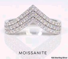 Bague argent avec diamants de moissanite certifiés GRA