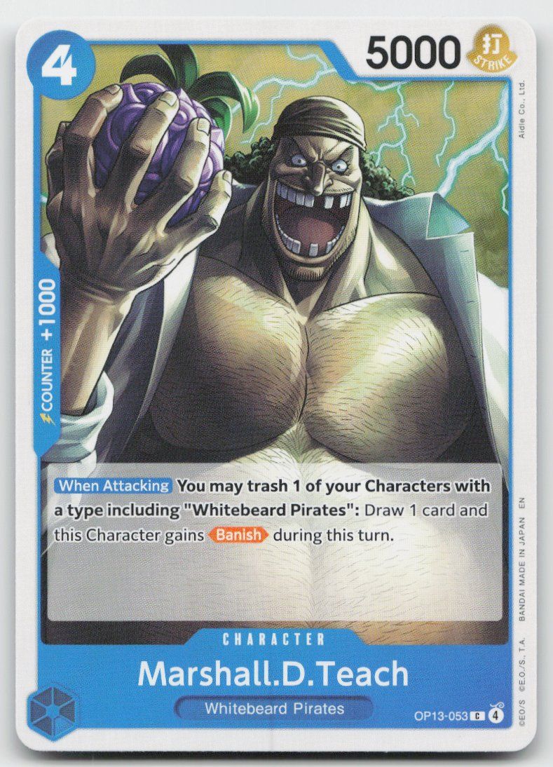 Bandai Cartes à collectionner: One Piece Marshall.D.Teach OP13-053 C – D'occasion à Lugano par VlaseCard