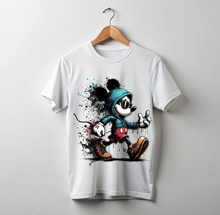 Herren T-shirt L Mickey Maus Baumwolle NEU