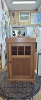 Hängeschrank, Holzschrank mit Glastür Vintage. (nov732)