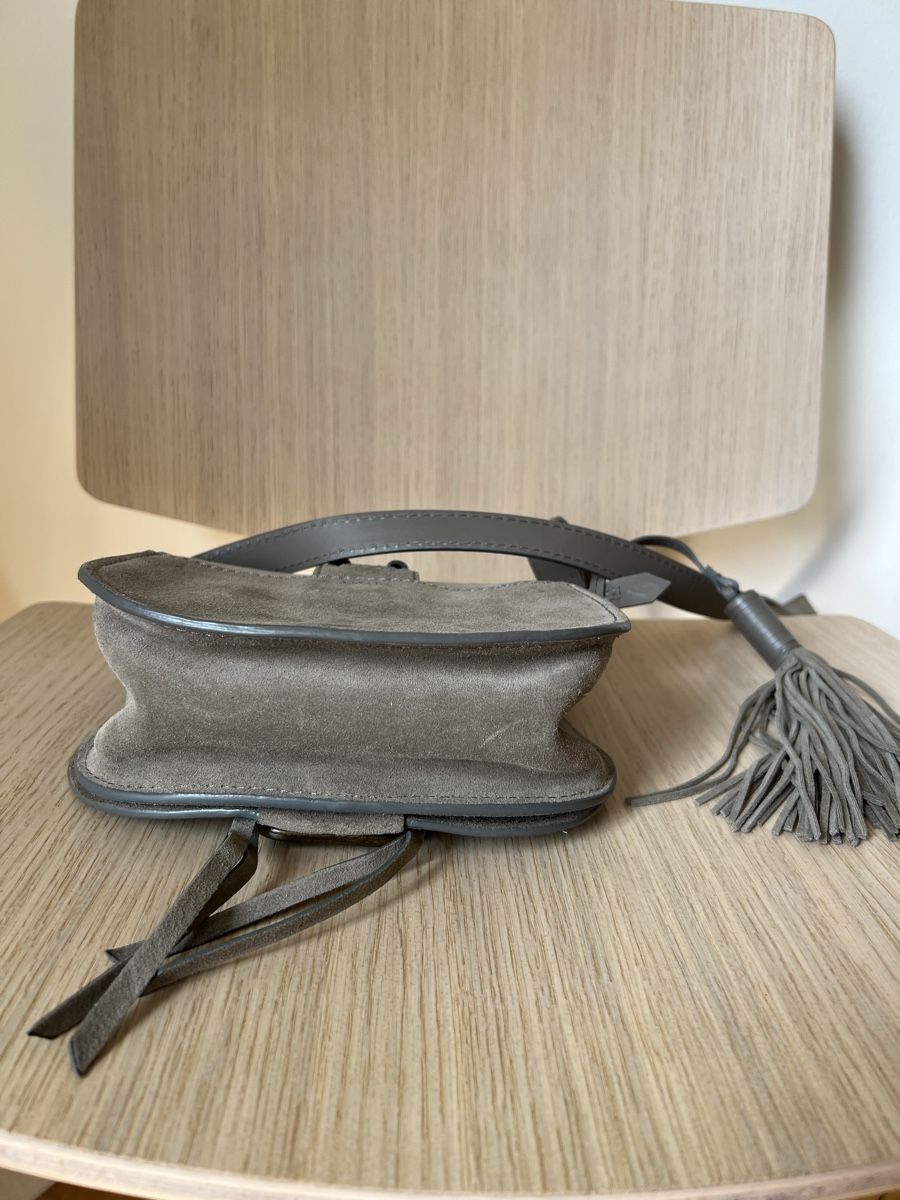Ba&Sh Borse da donna: Sac Ba&sh en daim gris taupe – Usato da Genève venduto da Chi1206 7