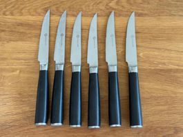 6 Steakmesser Schulte-Ufer mit Wellenschliff, Top!