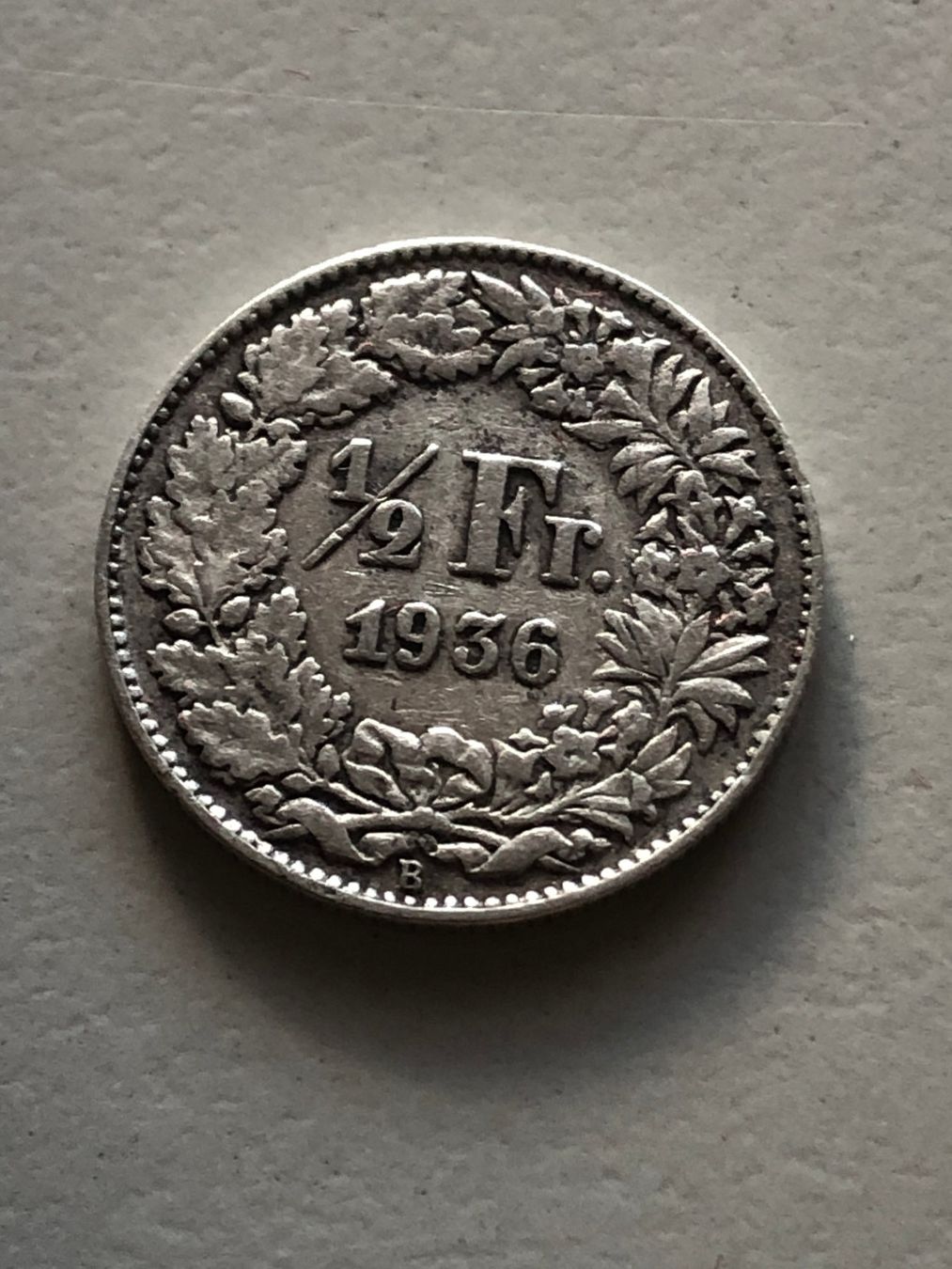 Alle Münzen: 50 Rp. 1936 – Gebraucht aus Schötz von Odpa