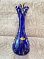 Glasvase blau (Handarbeit Murano Art)