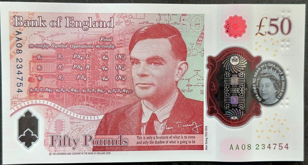 Banknoten: Seltene 50 Pfund Note - Queen Elizabeth 2020 – Gebraucht aus Beringen von Mantafisch1 1