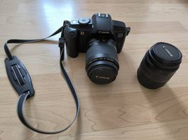 NEUWERTIG: Canon EOS 5000 Analog-Set | 2 Objektive 